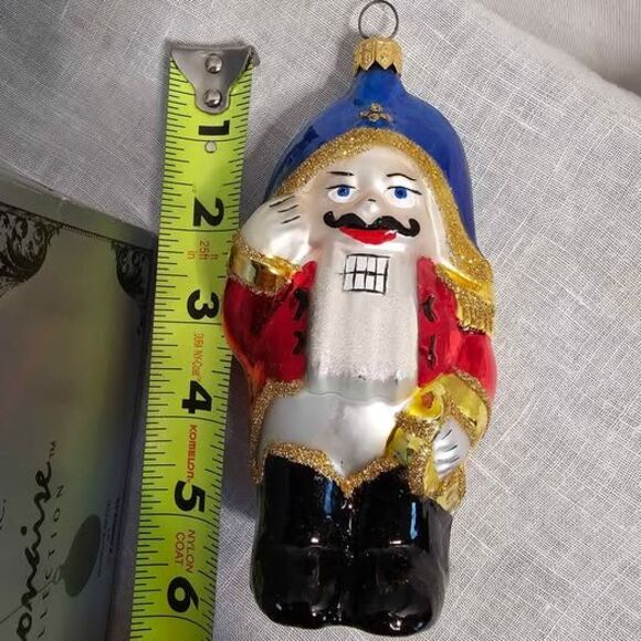Kurt Adler Vintage Nutcracker Christmas Ornament Hand Blown Glass w original box - Picture 5 of 7